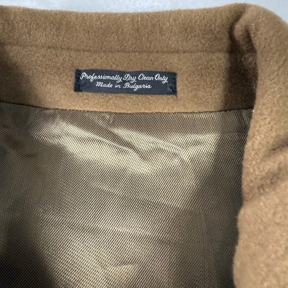 Vintage 90's Baracuta Cashmere Wool Bomber Jacket Beige Medium Soft Gold Lined - Picture 5 of 15